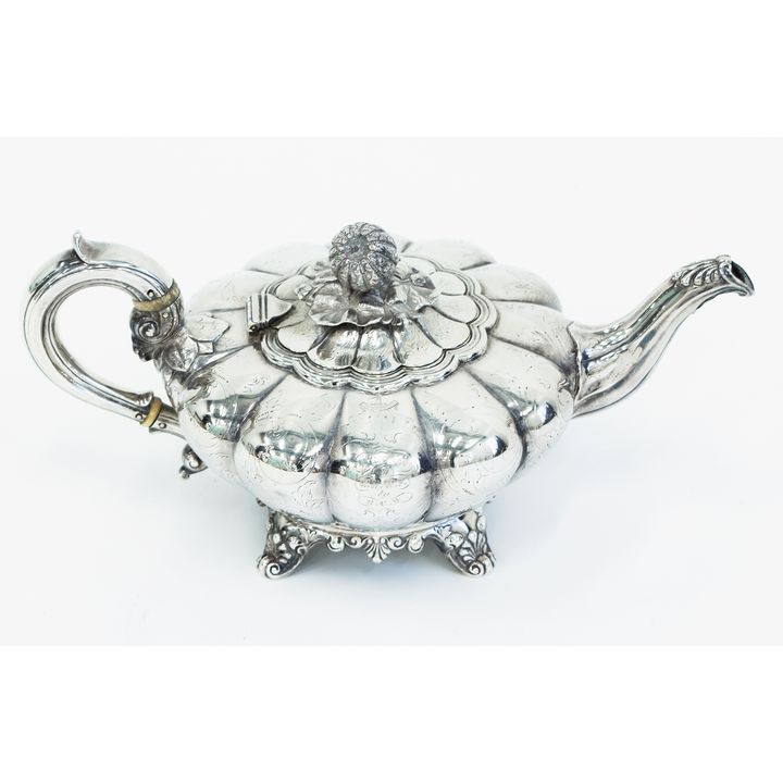 A rare Georgian Period Anglo-Indian silver teapot