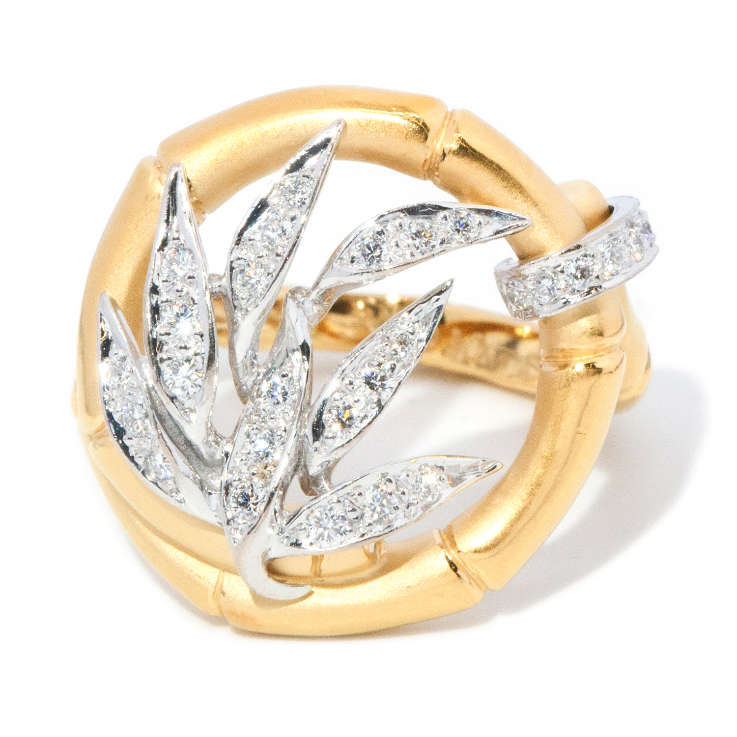 18ct Diamond Bamboo Ring