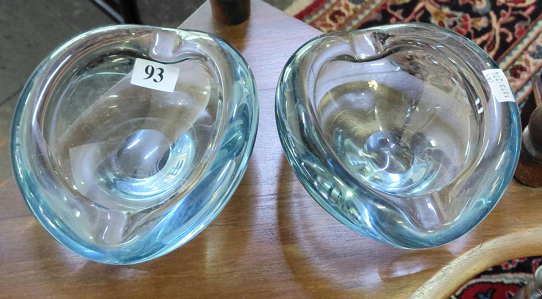 Holmegaard Blue 'Akva' Glass Bowls