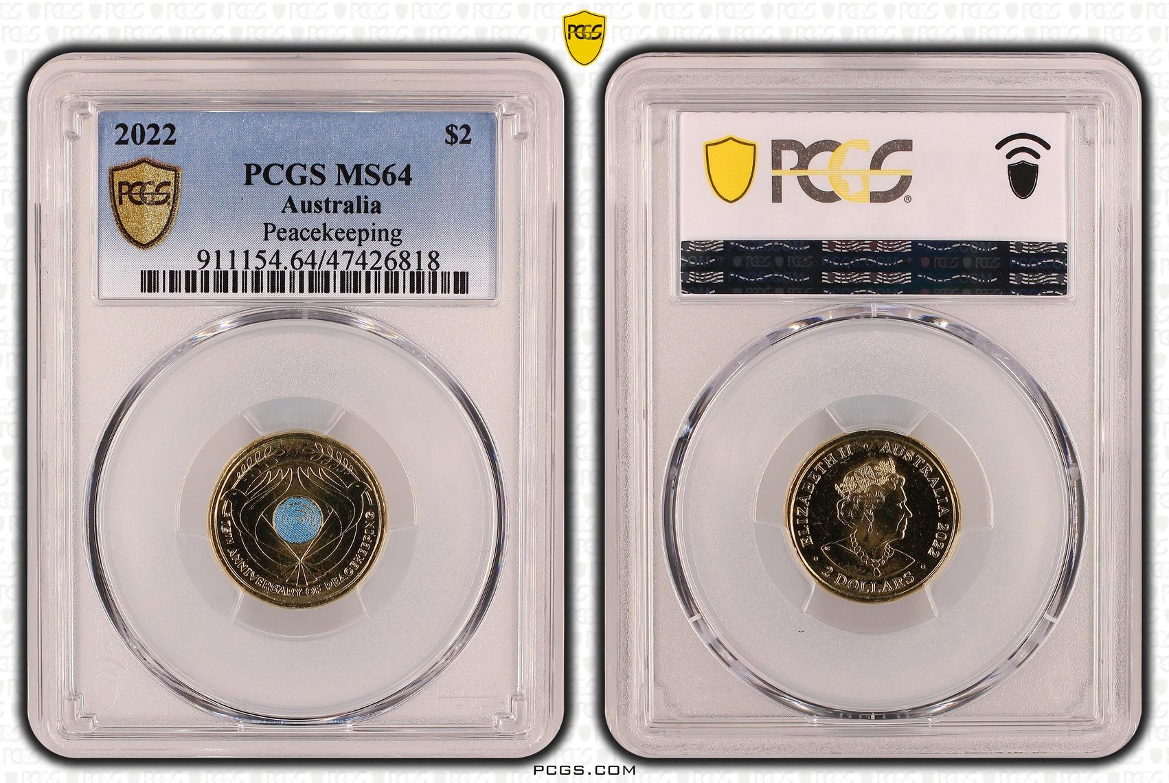Peacekeeping - Colorized, Two Dollar, 2022, PCGS MS64