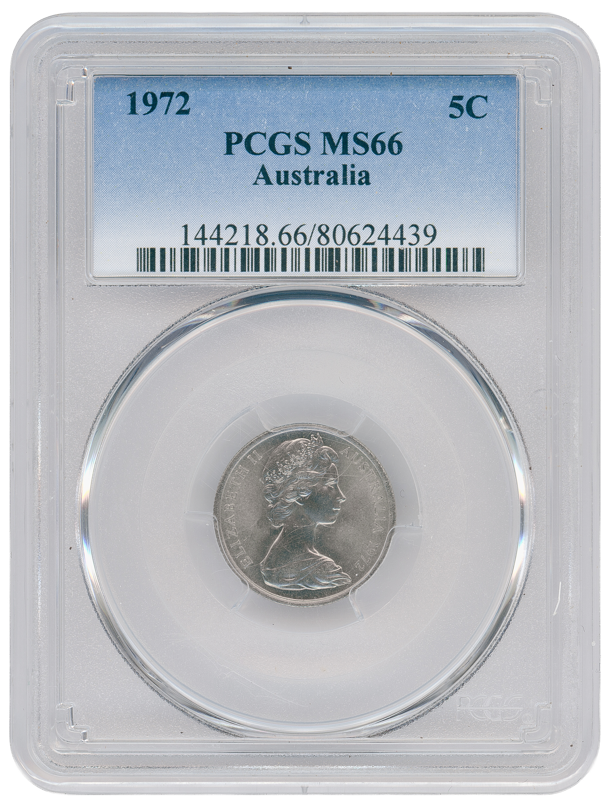 Five Cent, 1972, PCGS MS66