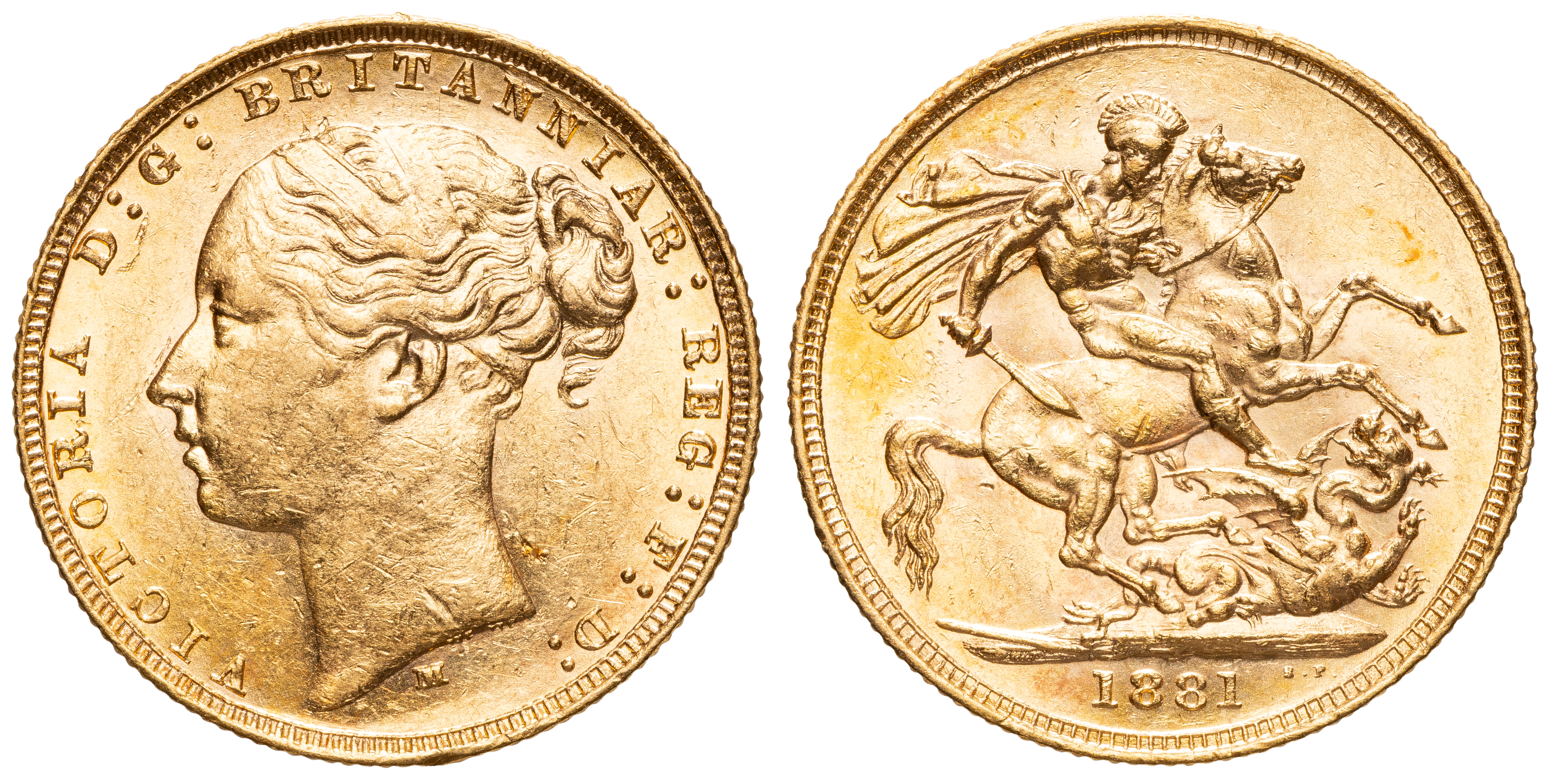 Victoria, Sovereign, 1881-M, EF