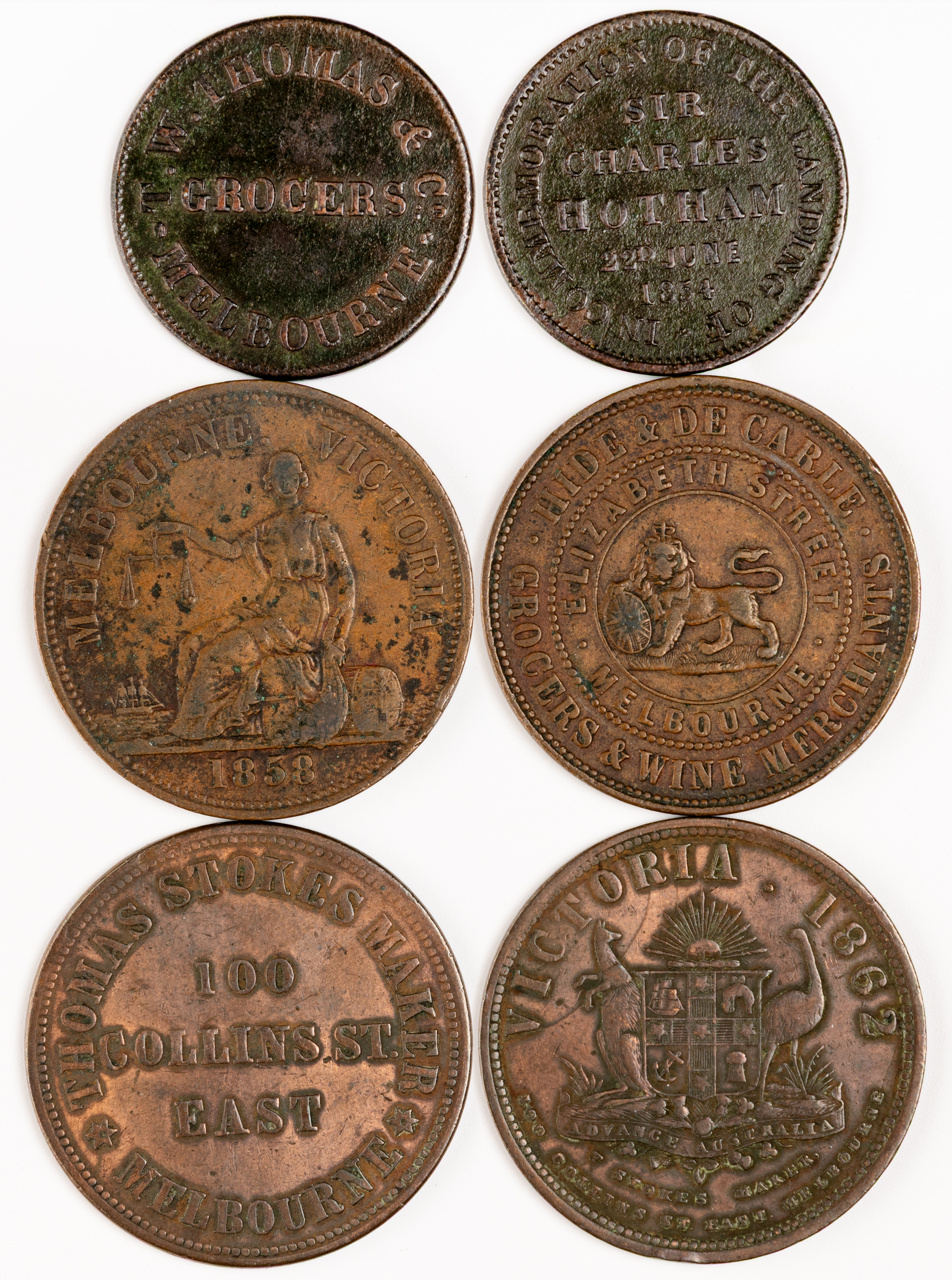 Halfpenny - Penny, 1854 - 1862, F - VF