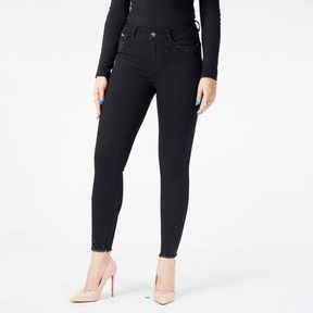 Miss Black Roro 2 Skinny Leg Denim Jeans Black UK 6 Women |