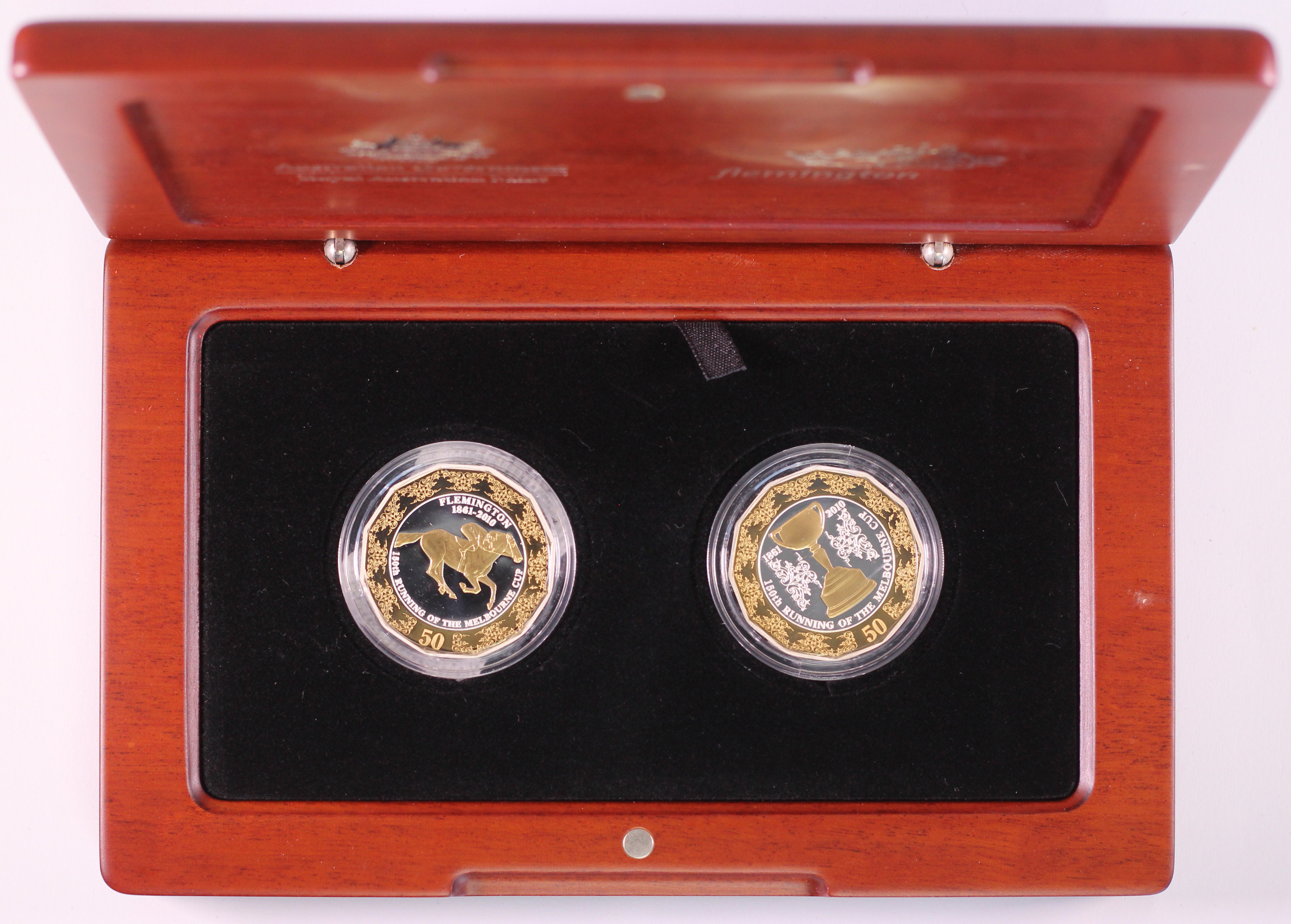 2010 Australian 50c 150th Running of the Melbourne Cup Two Coin Set