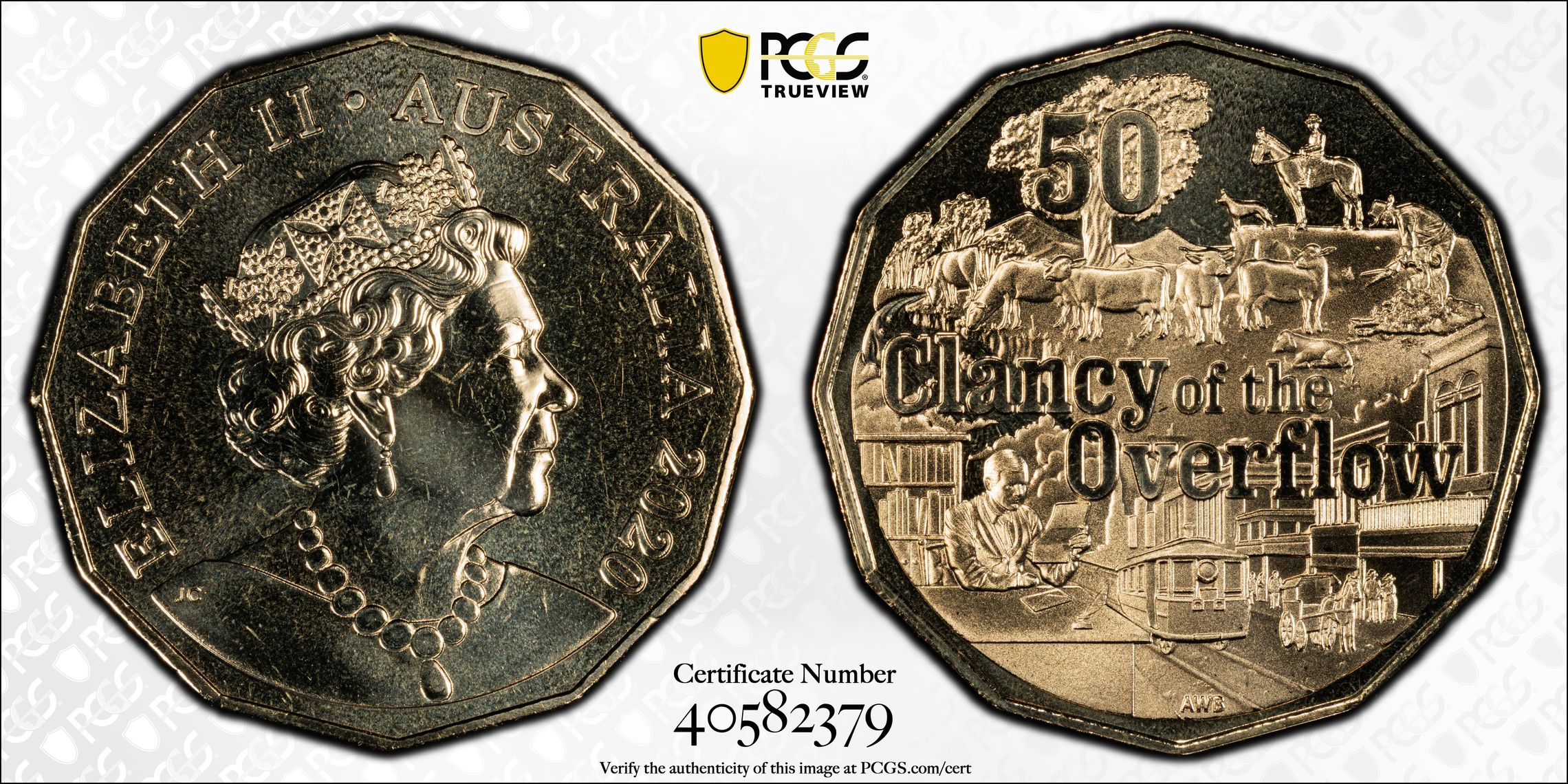 Clancy of the Overflow, Fifty Cent, 2020, PCGS MS68
