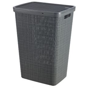 Curver by Keter - Jute Laundry Hamper Grey - Crack on side bottom and lid