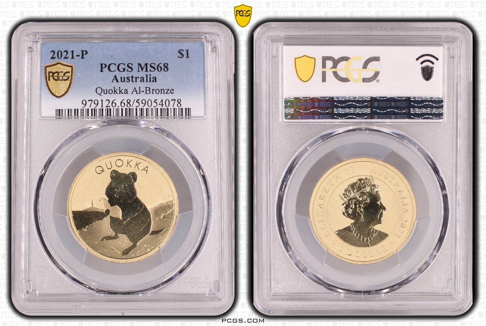 Quokka Al-Bronze, One Dollar, 2021-P, PCGS MS68