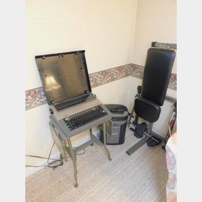 Brother Correctronic 50 typewriter; Ativa Paper shredder; Lifestyler 1000 exercise machine