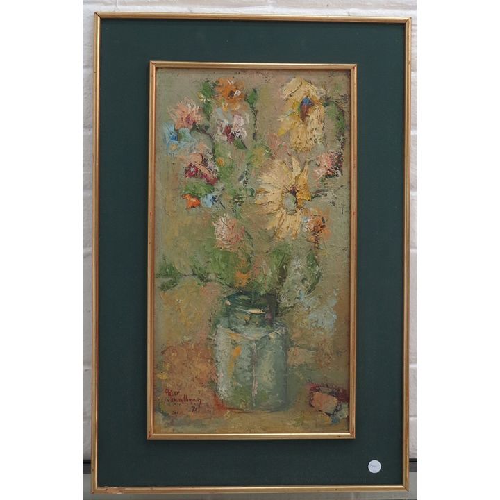 PIETER VAN DER WESTHUIZEN - OIL ON BOARD, dated '71