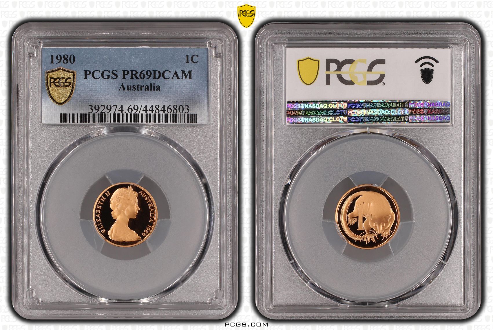 One Cent, 1980, Pcgs Pr69dcam
