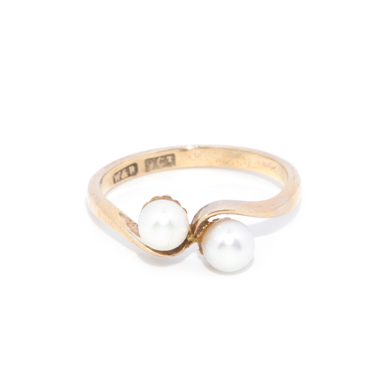 242 · Vintage Pearl 9ct Gold Ring