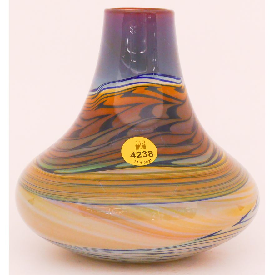 Salamander Glass Studio Glass Vase- 5''