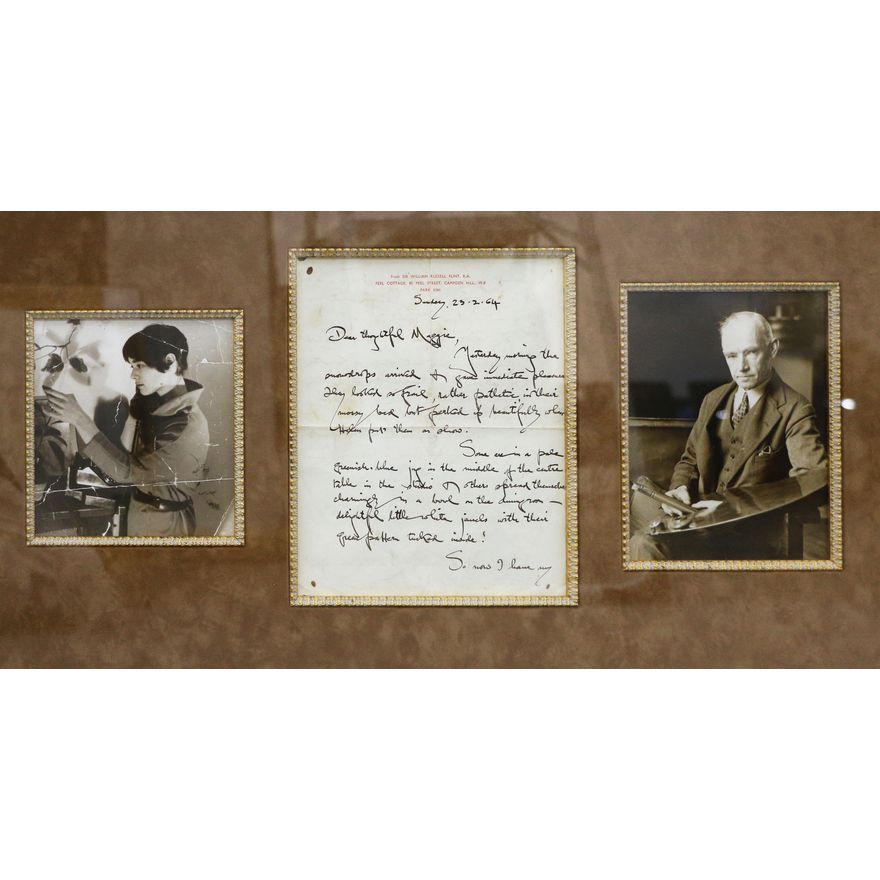 FLINT, SIR WILLIAM - Manuscript Letter & Collotype ‘An Essay in the Picturesque’.