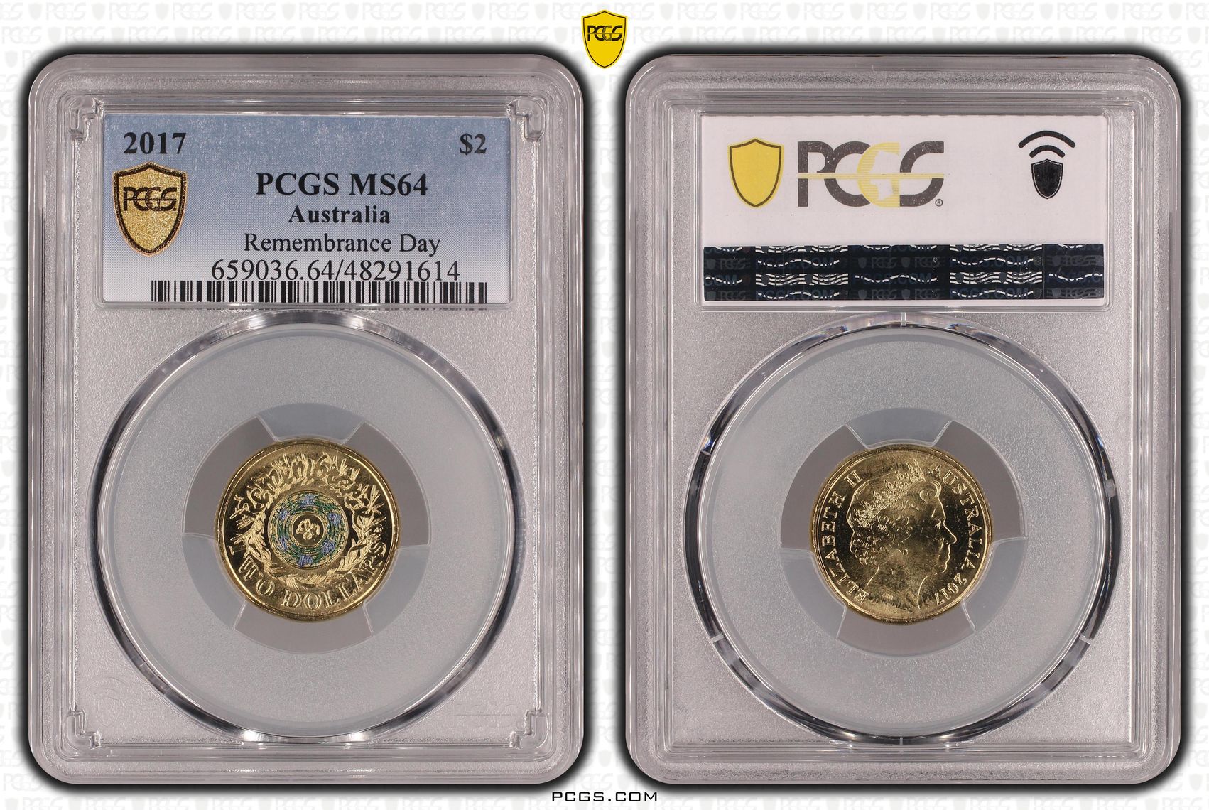 Remembrance Day Colorized , Two Dollar, 2017, PCGS MS64