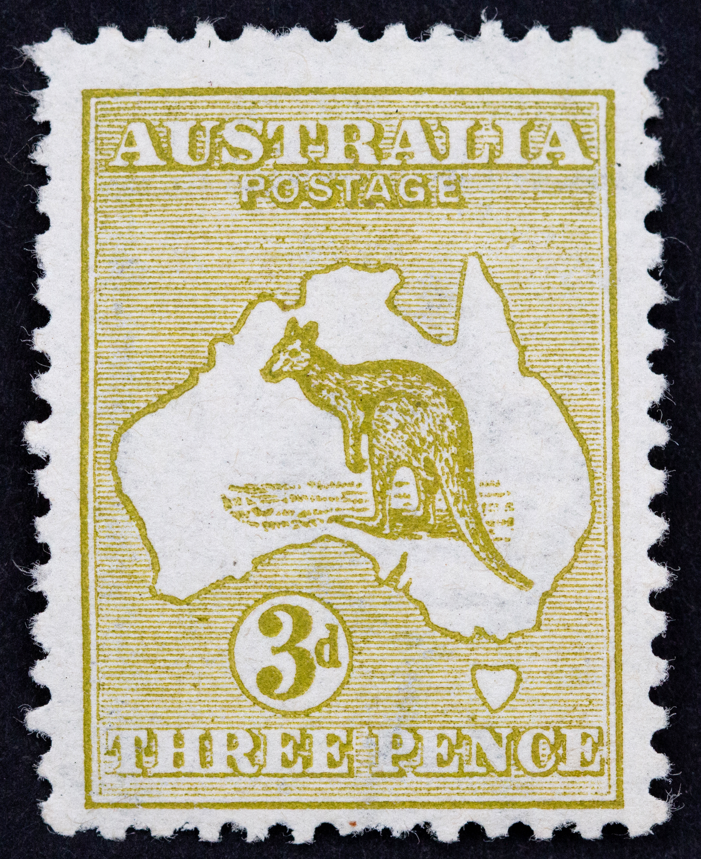 Threepence, Olive, 1913, MH