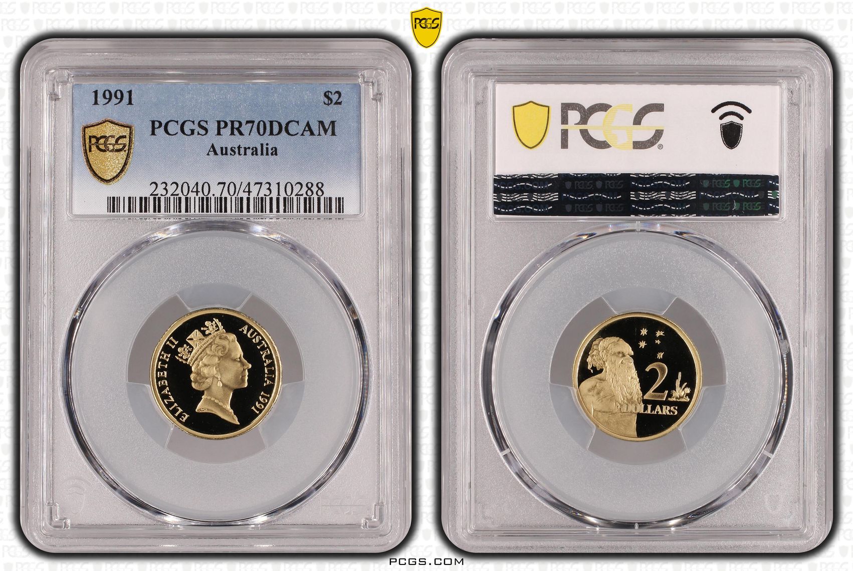 Elizabeth II, Two Dollar, 1991, PCGS PR70DCAM