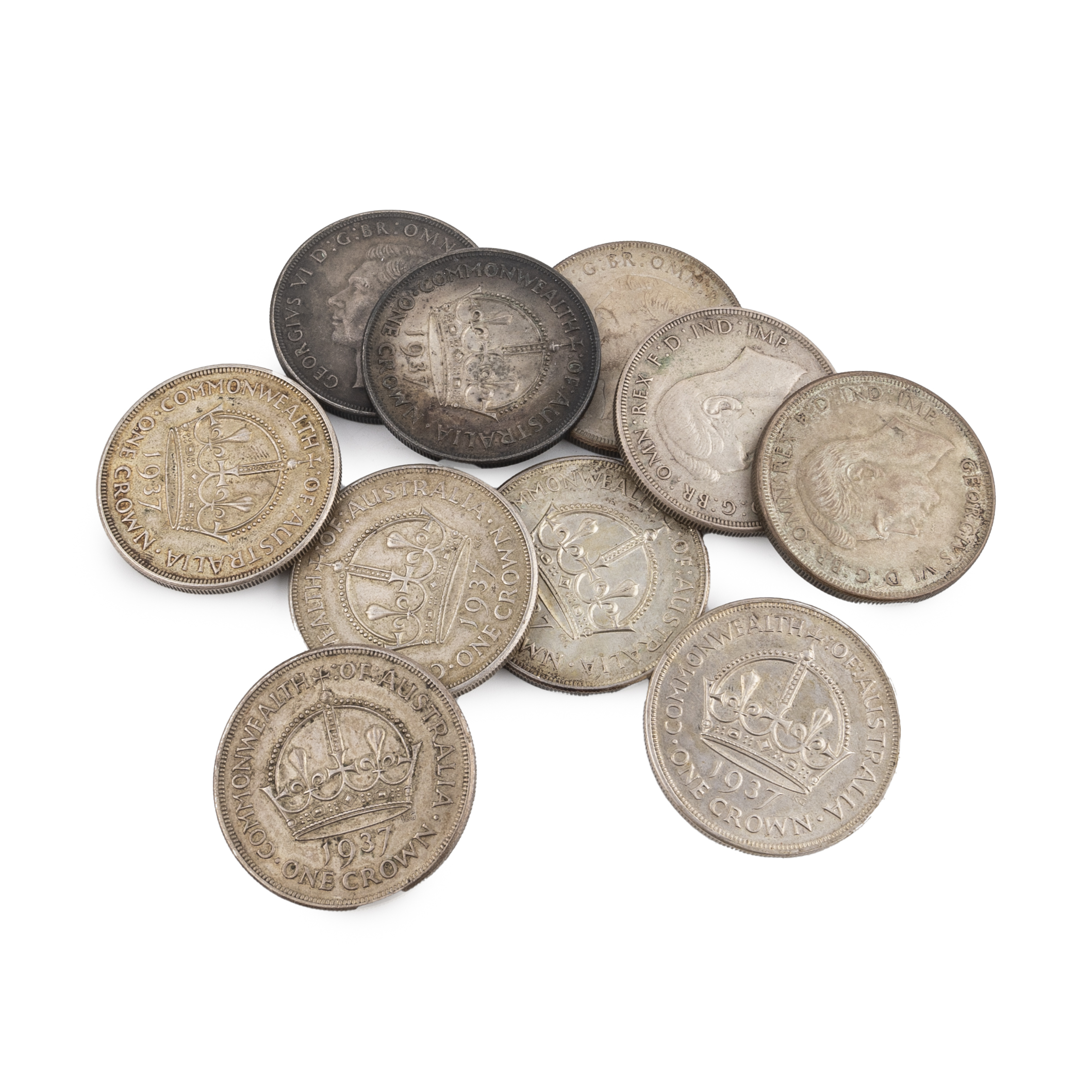 George VI, Crown, 1937, F - EF