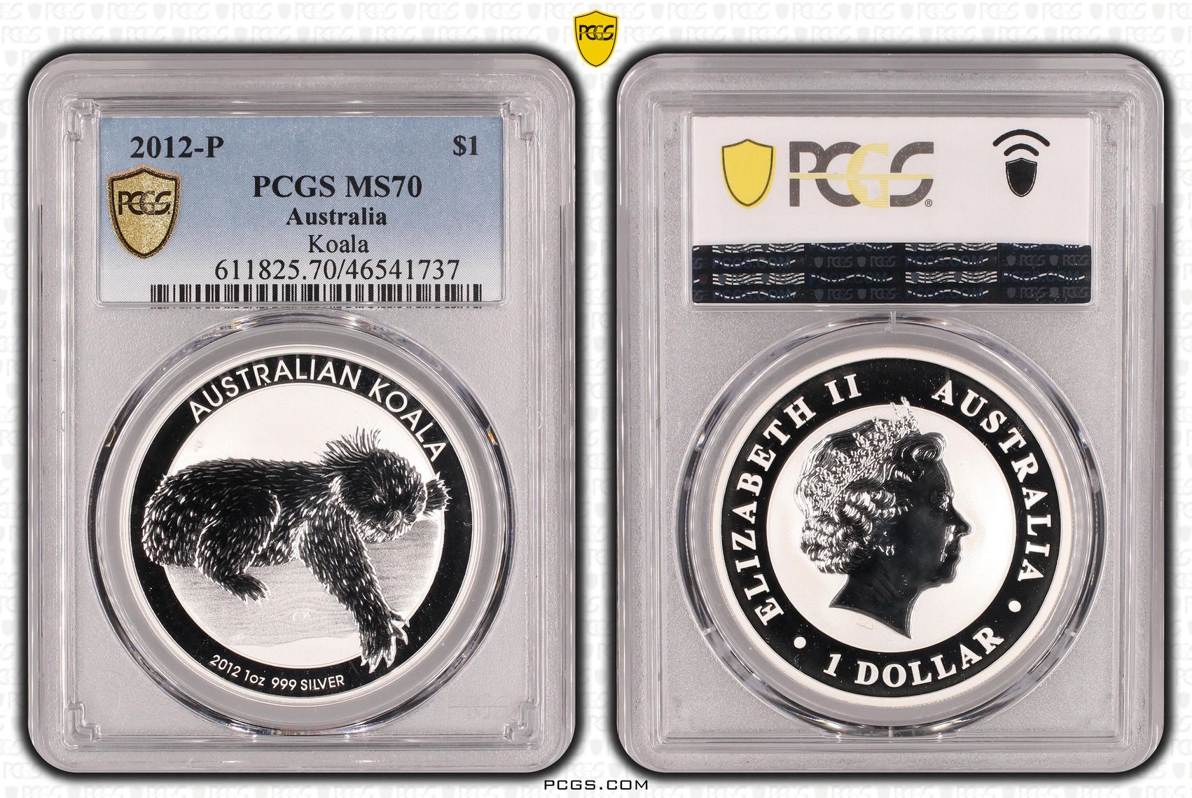 Koala, One Dollar, 2012-P, PCGS MS70