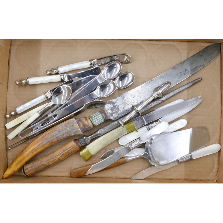 Box MOP Handled Knives Etc.