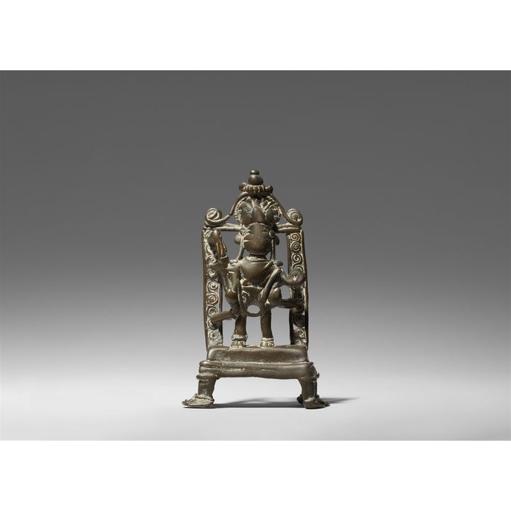 A small Kulu copper alloy altar of a deity. Northwestern India, Himachal Pradesh. 15th century or later