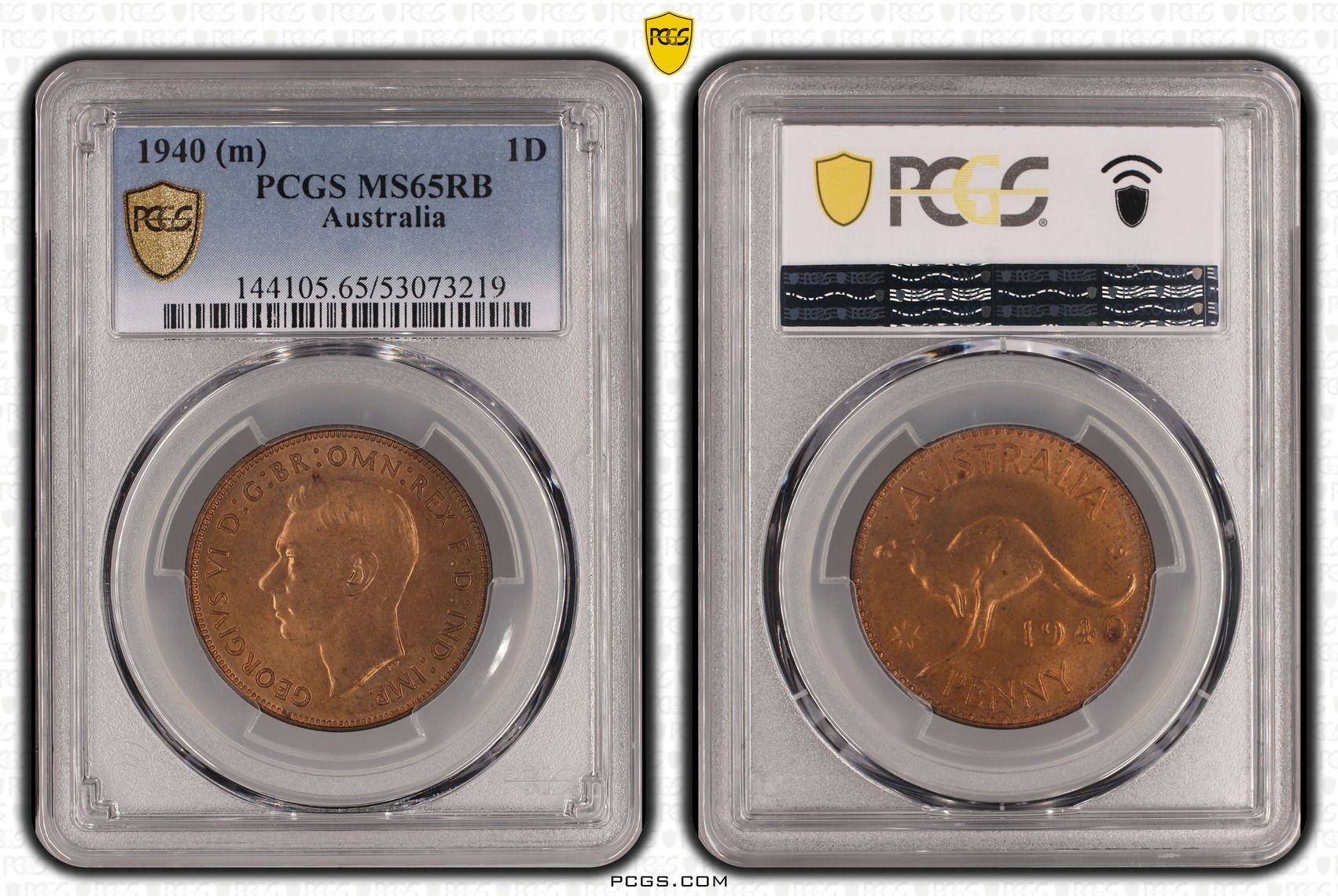 George VI, 2/0, Penny, 1940, PCGS MS65RB