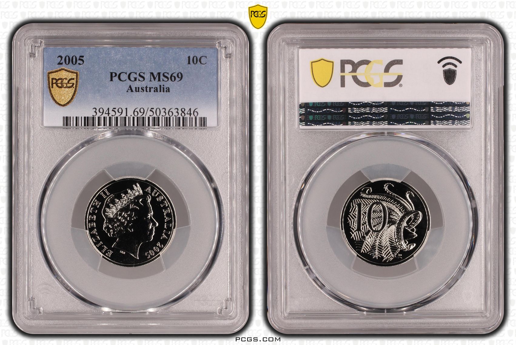 Ten Cent, 2005, PCGS MS69