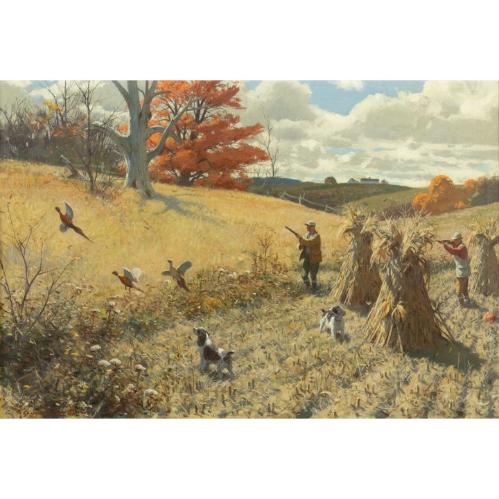 Aiden Lassell Ripley (1896-1969), Springers and Pheasants, 1948
