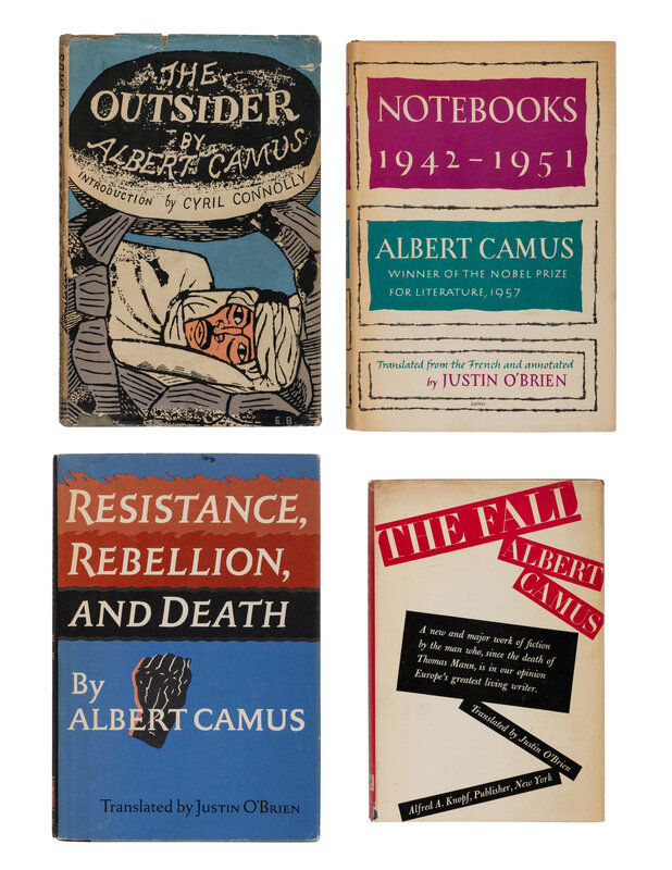 CAMUS, Albert. A group of 4 FIRST EDITIONS, comprising: 