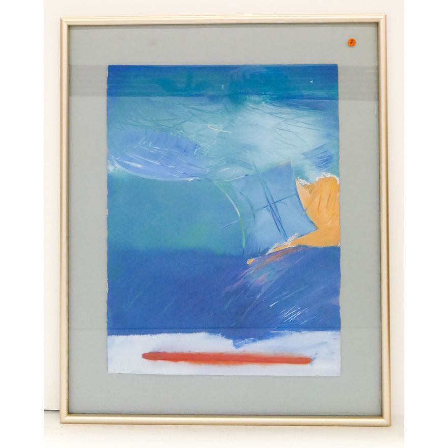 Benny Tessler 'Storm II' Acrylic on Paper Framed- 39x32''