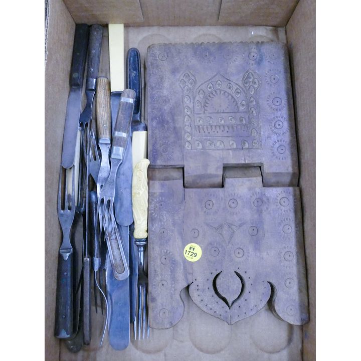 Box Early Flatware & Book Stand