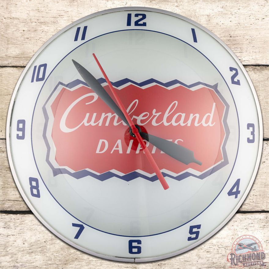 Cumberland Dairies 15" Double Bubble Advertising Clock
