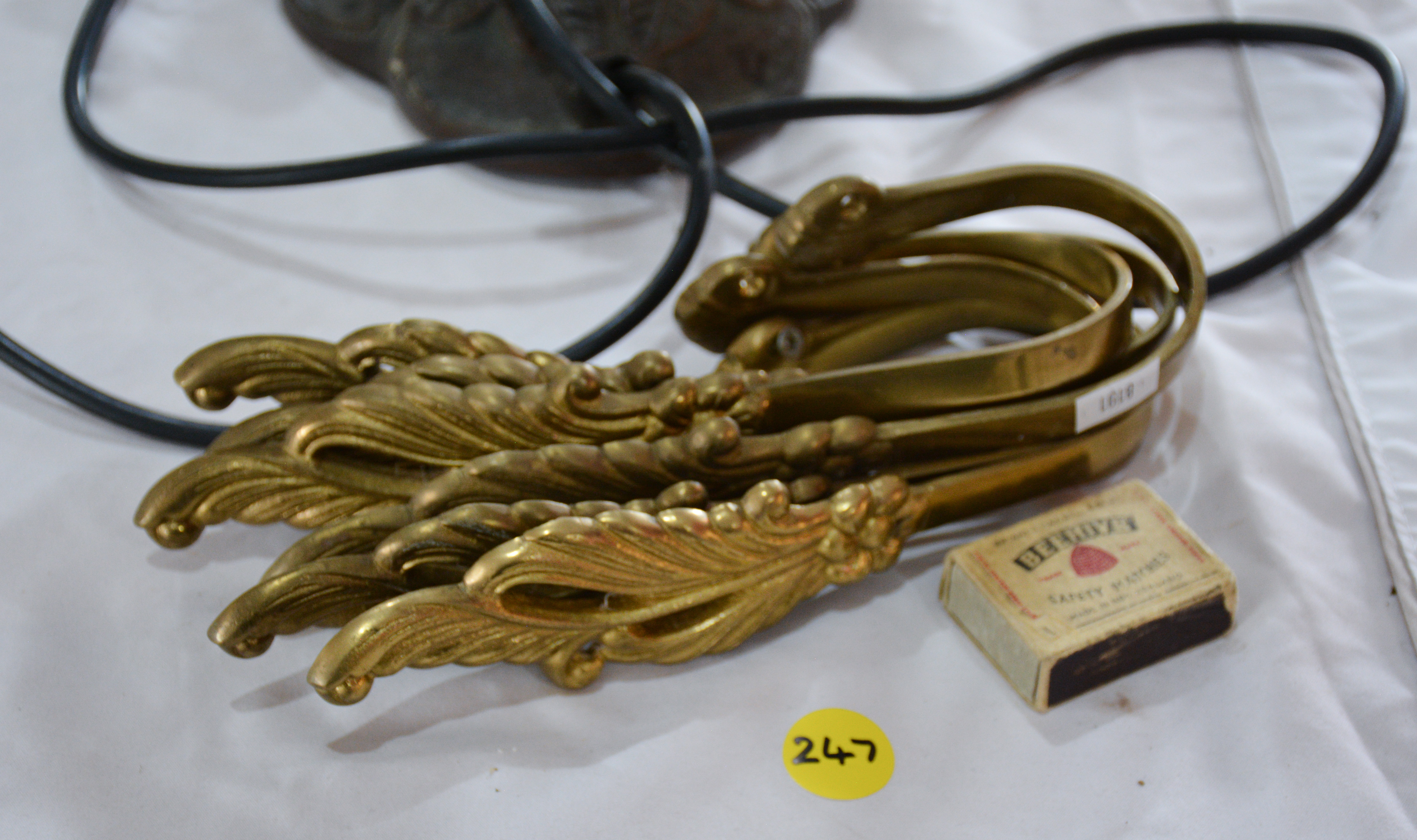 Quality Brass Wall-Hanging Hooks x 6 — sold at auction in New Zealand for $30