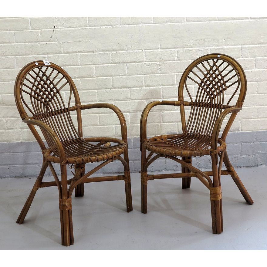 PAIR OF BAMBOO CHAIRS