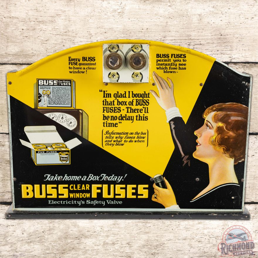 Buss Fuses Counter Top Display Cabinet w/ Lady
