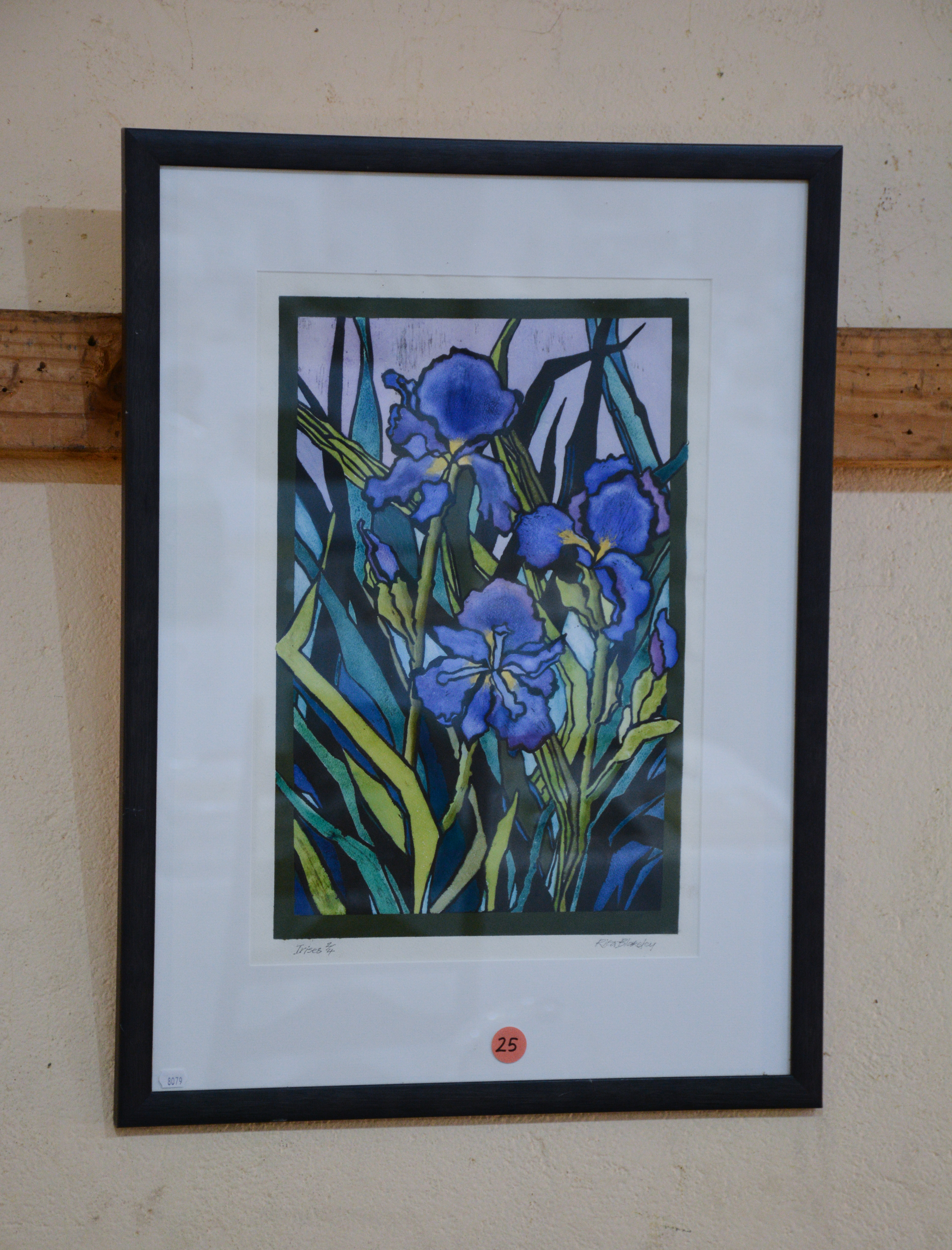 Limited Edition 2/4 'Irises' by Rita Blakely — NZ auction result