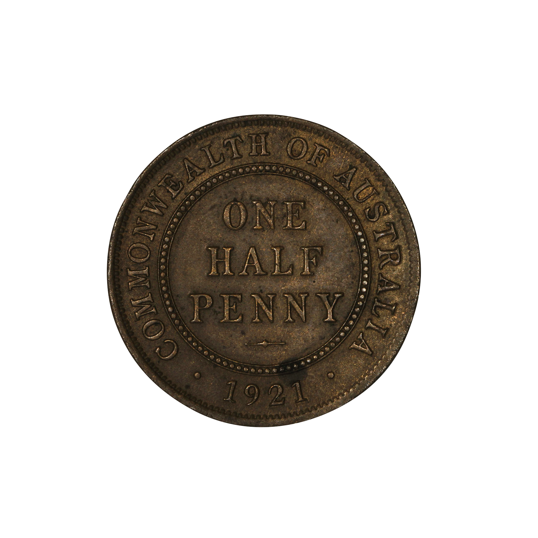 George V, Halfpenny, 1921, UNC