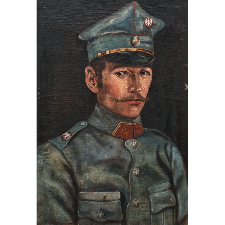 Stanisław Sawiczewski | Portret żołnierza 12 pułku artylerii Armii Gen. Hallera