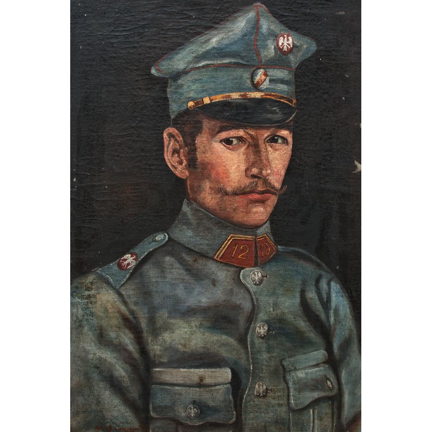 Stanisław Sawiczewski | Portret żołnierza 12 pułku artylerii Armii Gen. Hallera