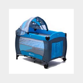 Baneen Baby Cot Crib with Diaper Changer Net Toys Canopy - Blue -|Bar 9902169785402 - 51745/17975 SN BI