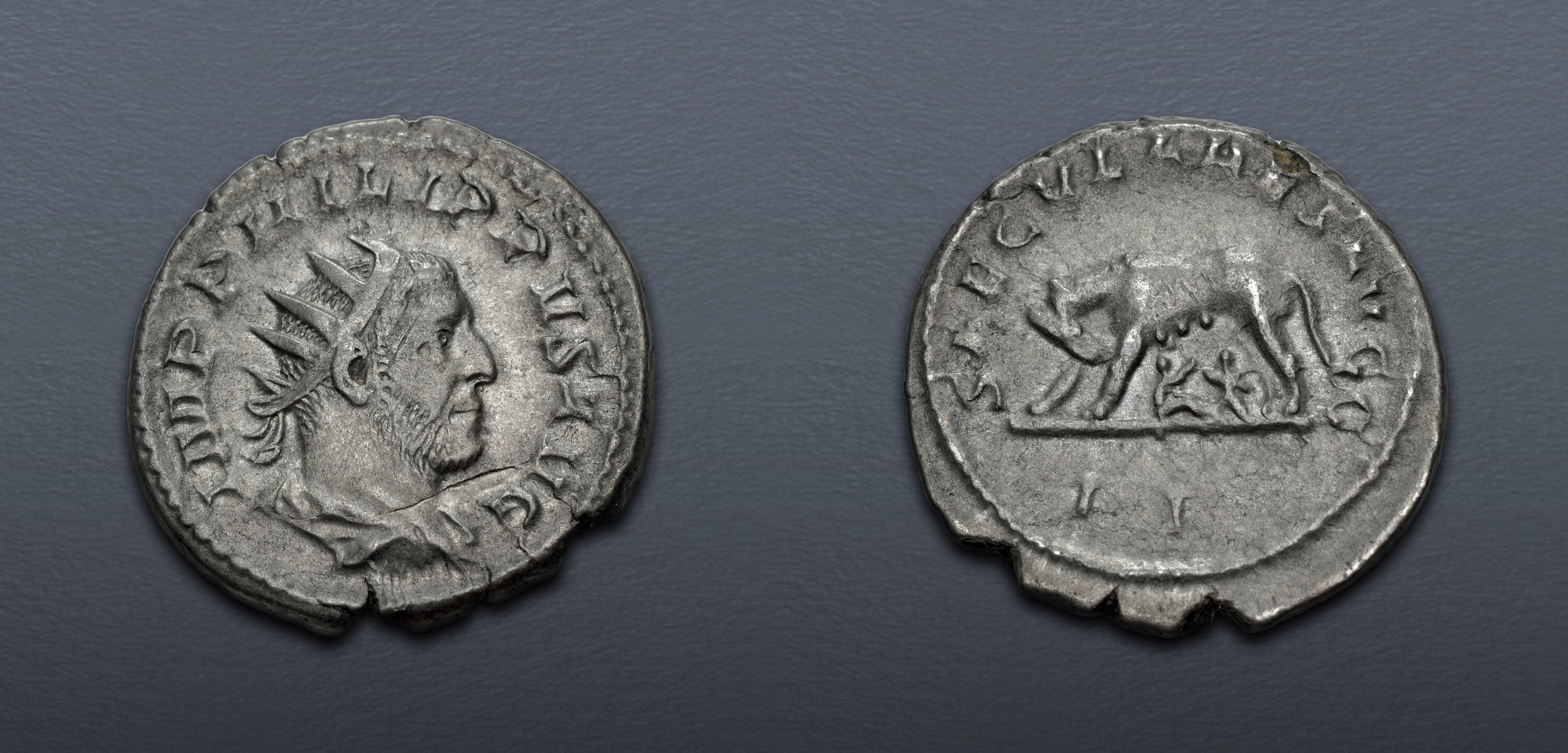 Philip I. AD 244-249. AR Antoninianus (21.5mm, 4.55 g, 12h). Ludi ...