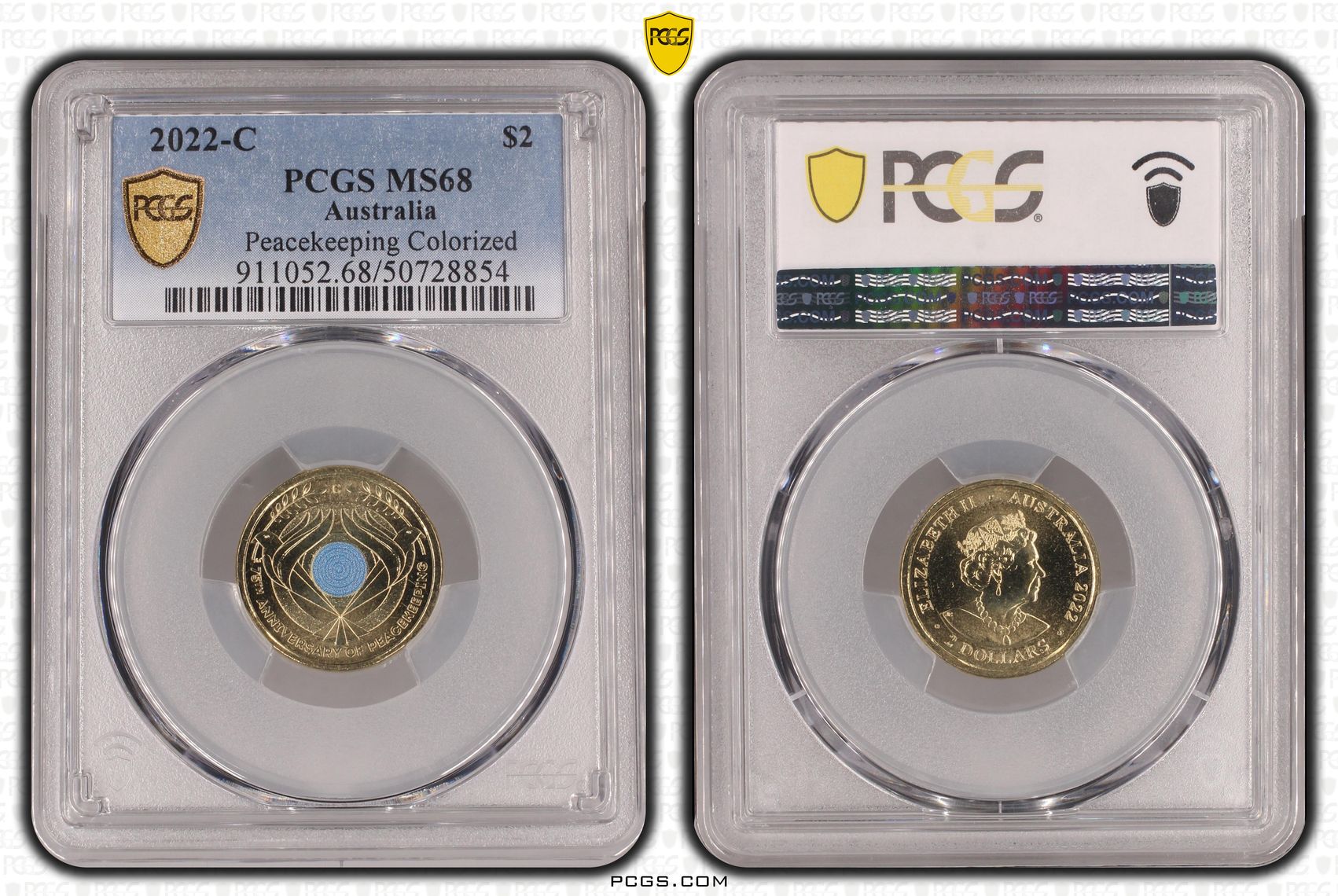Peacekeeping Colorized , Two Dollar, 2022-C, PCGS MS68