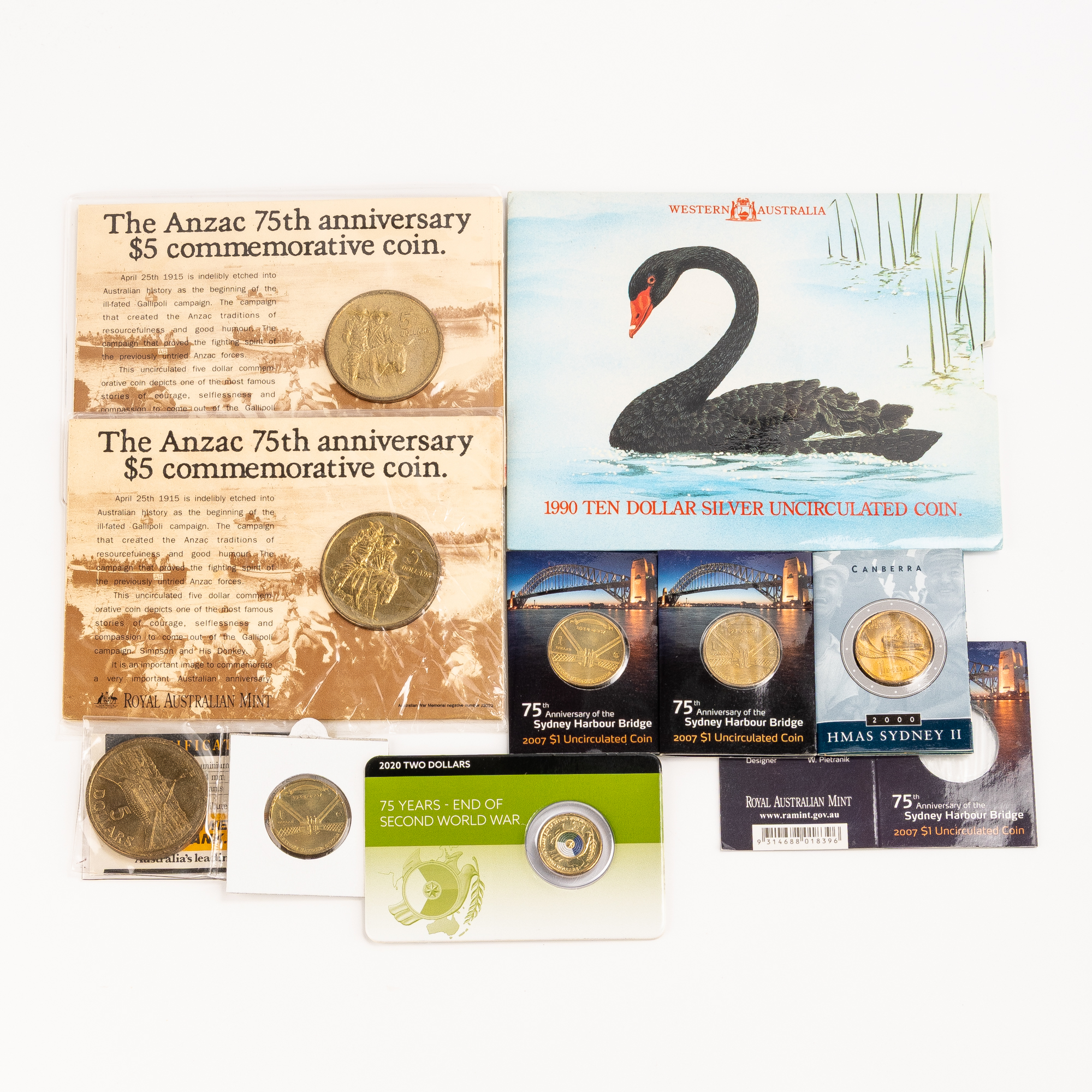 Elizabeth II, RAM - Various, One Dollar - Ten Dollars, 1988 - 2020, UNC - FDC
