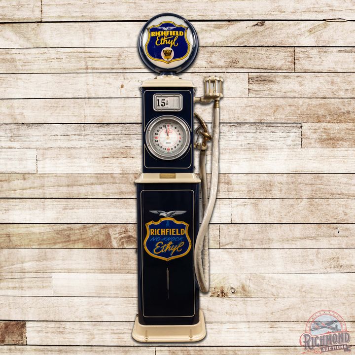 Bennet Clock Face Gas Pump Restored Richfield Ethyl