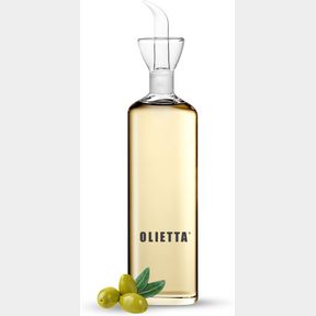 17 OUNCES OLIETTA BOROSILICATE GLASS OLIVE OIL BOTTLE - 17 OZ 500ML NON DRIP DISPENSER - LEAK PROOF POURER VINEGAR DRIZZLER CRUET