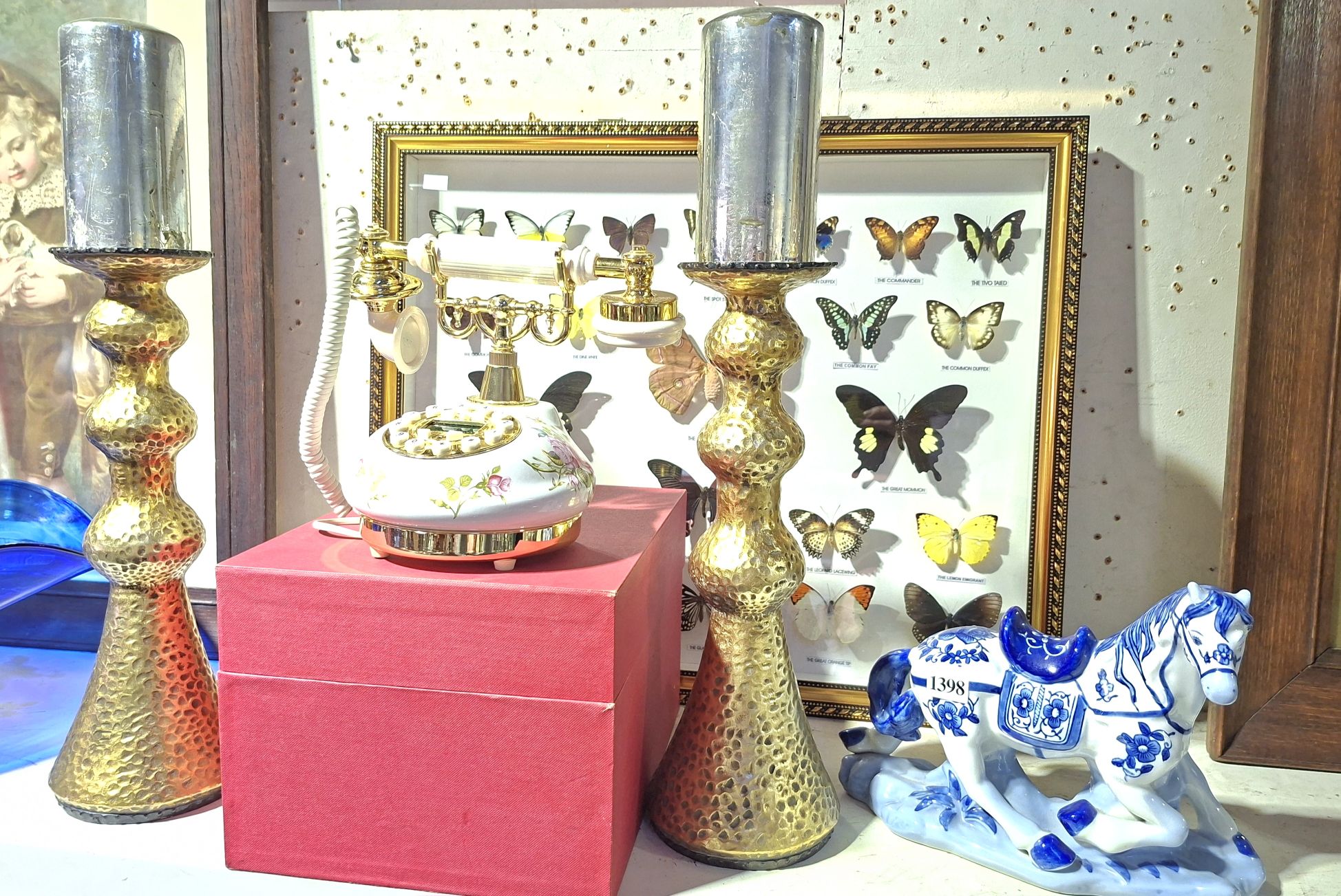 Pair Of Gold Coloured Candlesticks
