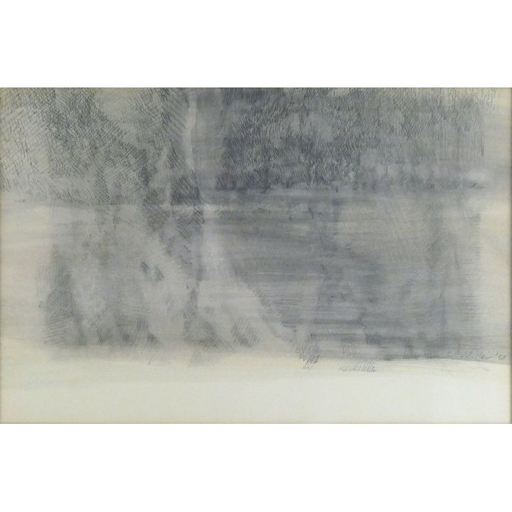 Richard Muller ''Hillshore'' 1967 Ink and Graphite