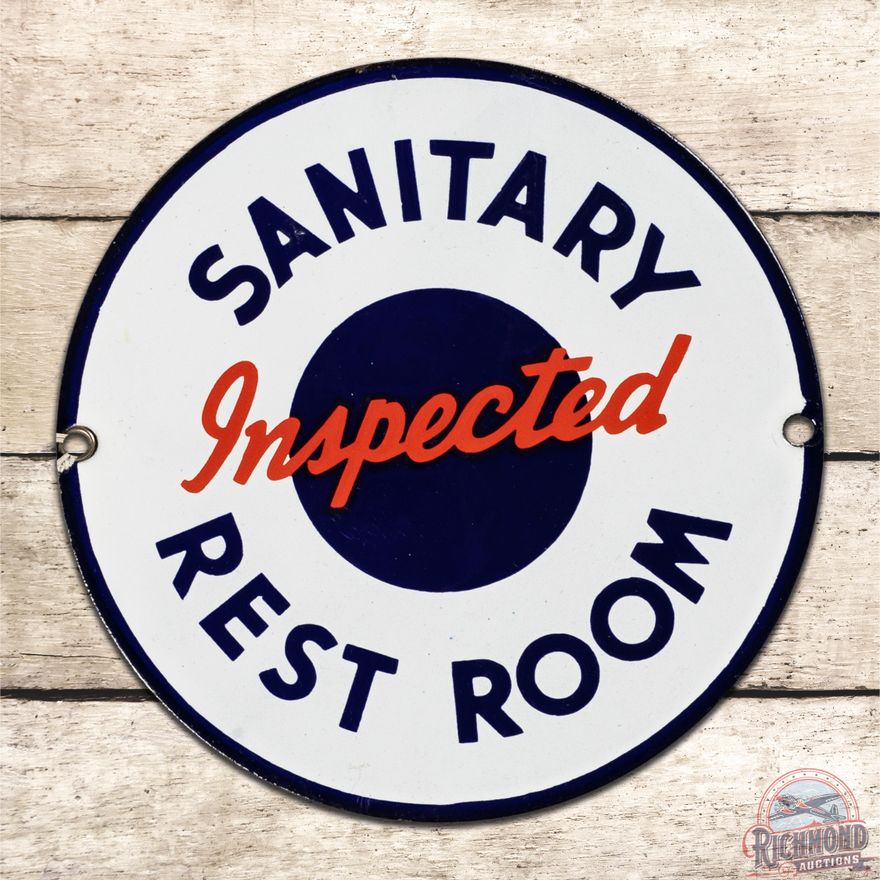 Amoco Sanitary Inspected Rest Room SSP Sign - 9.25