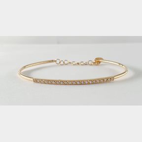 18CT YELLOW GOLD BANGLE WITH 21 DIAMONDS TOTAL 0.280CT COLOUR IJ CLARITY VS/SI - 51929/3547