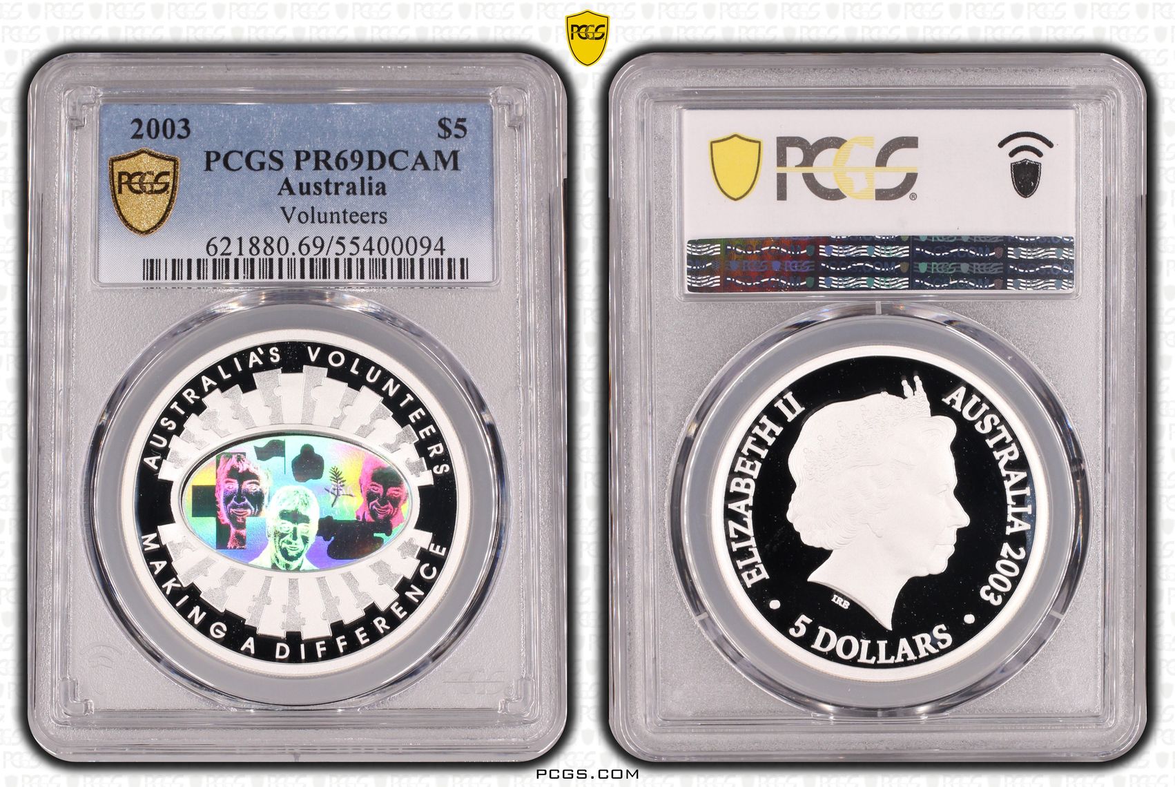 Volunteers, Five Dollars, 2003, PCGS PR69DCAM